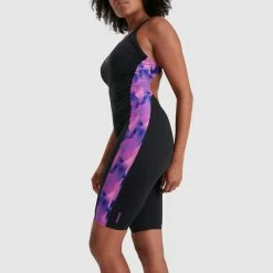 Speedo - Womens Swimsuit Panel Kneesuit Black/Pink -Baratza store 13513514 2914937116345128 grande