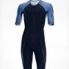 HUUB - Mens ANEMOI AERO TRIATHLON SUIT BLACK/PETROL -Baratza store Anemoi FlatlockTriSuitFront45 grande