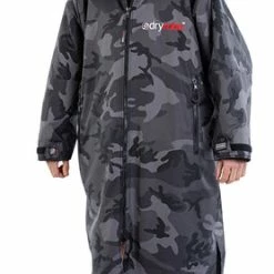 DRYROBE - Coat Long Sleeve Black Camo & Black