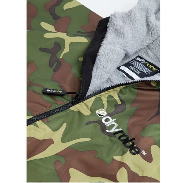 DRYROBE - Coat Long Sleeve Camo & Grey 4 DRYROBE - Coat Long Sleeve Camo & Grey - Image 2