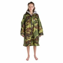 DRYROBE - Coat Long Sleeve Camo & Grey 7 DRYROBE - Coat Long Sleeve Camo & Grey -Baratza store Dryrobe kids camo grey grande