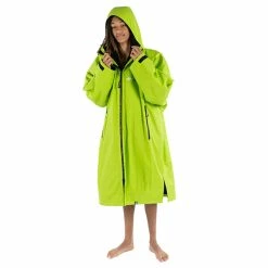 DRYROBE - Coat Long Sleeve Lime Green & Black 'Limited Edition'