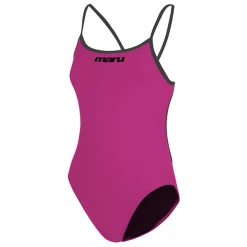 Maru - Womens Solid Pacer Cut Away Tie Back Magenta/Black -Baratza store Magenta grande