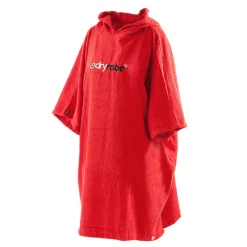 DRYROBE - Towel Poncho Hooded Changing Robe Red