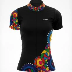 HUUB - Womens Cycle Jersey Kaleidoscope Short Sleeve Black