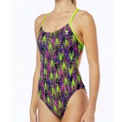 TYR - Womens Swimsuit Waikiki CutOutFit Yellow/Purple -Baratza store TYR WAikiki 1 grande