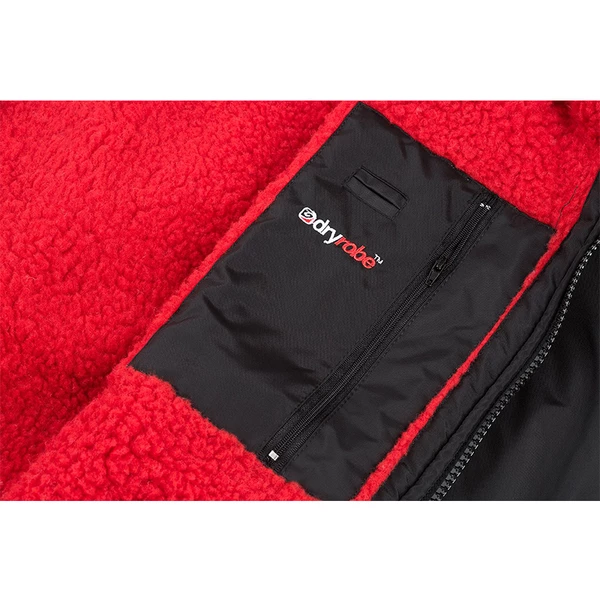 DRYROBE - Coat Long Sleeve Black & Red 7 DRYROBE - Coat Long Sleeve Black & Red - Image 5