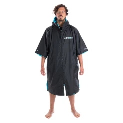 DRYROBE - Coat Short Sleeve Black & Blue