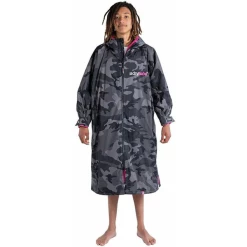 DRYROBE - Coat Long Sleeve Black Camo & Pink