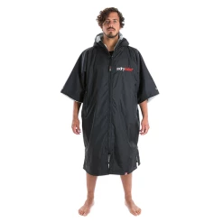 DRYROBE - Coat Short Sleeve Black & Grey