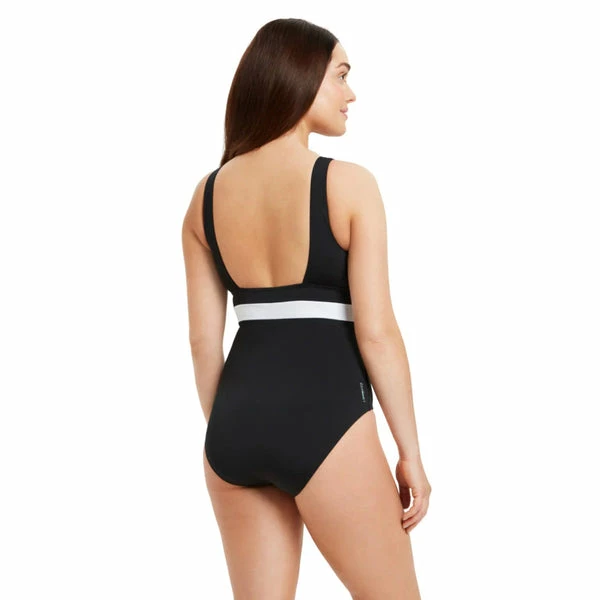 Zoggs - Womens Graffix Print Square Back Black 5 Zoggs - Womens Graffix Print Square Back Black - Image 3