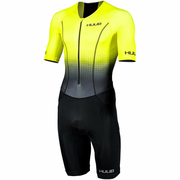HUUB - Men's Tri Suit Commit Long Course Suit Fluo Yellow/Black 3 HUUB - Men's Tri Suit Commit Long Course Suit Fluo Yellow/Black