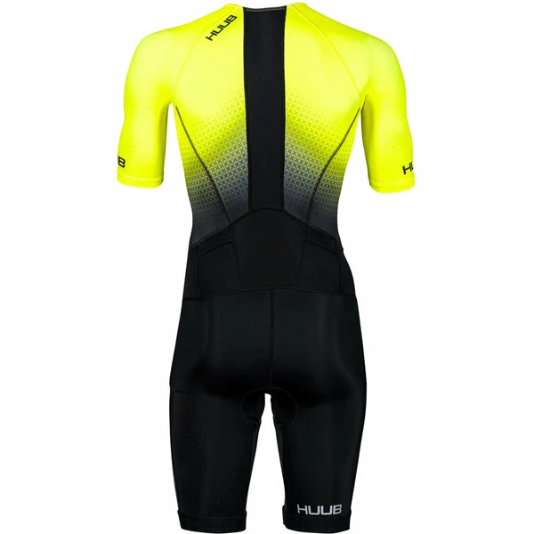 HUUB - Men's Tri Suit Commit Long Course Suit Fluo Yellow/Black 4 HUUB - Men's Tri Suit Commit Long Course Suit Fluo Yellow/Black - Image 2