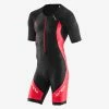 Orca - Mens Trisuit Core Short Sleeve Race Suit Black/Orange -Baratza store orca 13 grande