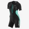 Orca - Womens Trisuit Core Short Sleeved Racesuit Black/Green -Baratza store orca 9 grande