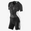 Orca - Womens Trisuit Core Short Sleeved Racesuit Black/White/Pink