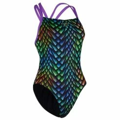 Michael Phelps - Womens Swimsuit Open Back Peacock