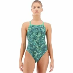 TYR - Womens Swimsuit Nebulous Diamond Fit Green