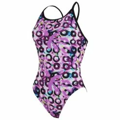 Zoggs - Womens Swimsuit Sprintback Loopy Print -Baratza store zoggs sprintback ecolast swimsuit grande